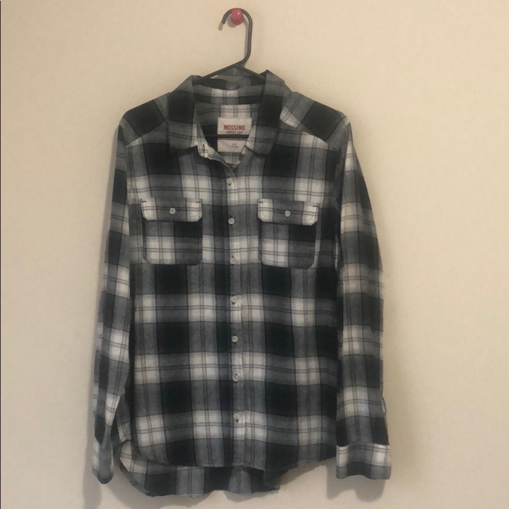 Black and White plaid button down.